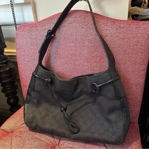 Gucci Black and Gray Shoulder Bag